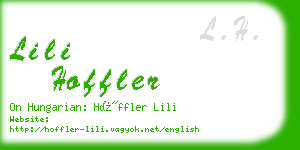 lili hoffler business card